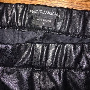 Obey propaganda LIMITED ADDITION leather joggers