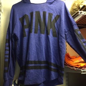 Blue hooded Victoria's Secret PINK Sweatshirt