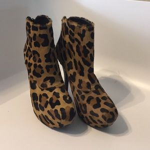 Stuart Weitzman Cheetah Stiletto Heeled Booties