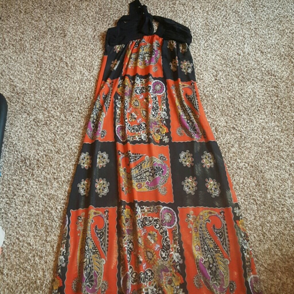 Paisley maxi dress