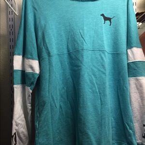 Teal Hooded Victoria's Secret Sweatshirt