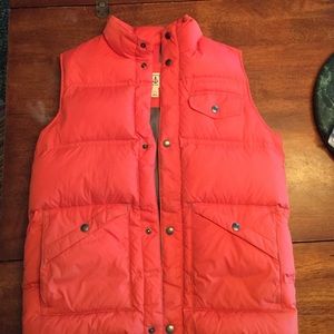 Lands End Youth 14-16 Orange Winter Down Vest