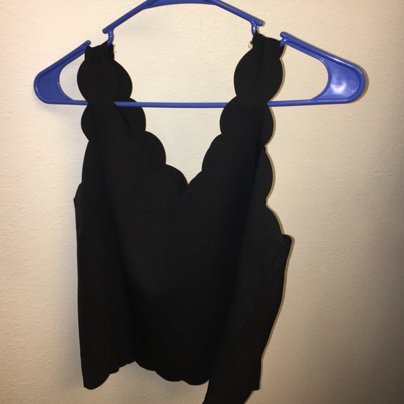 Black sleeveless top