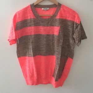 Madewell colorblock light linen sweater