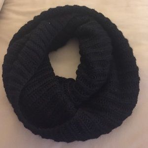 Black knit infinity scarf