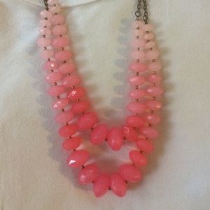 Anthropologie Pink Ombré Necklace