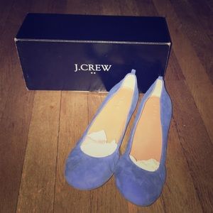 J Crew blue velvet flats!