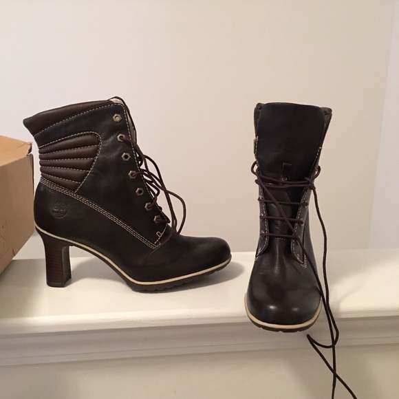 Womens Timberland brown heeled boots