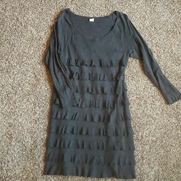 J. Crew Ruffle knit sweater dress