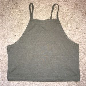 Army Green Tank Crop Top