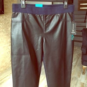 INC Front-Leather Jeans