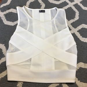 Urban outfitters white crop top