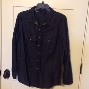 Dark denim Talbots button down