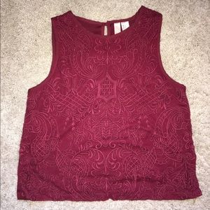 Embroidered Tank Crop Top