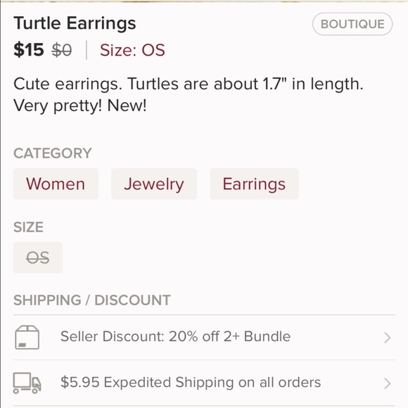 (L3) Turtle Earrings - Picture 3 of 3
