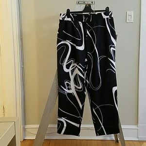 Eloquii Swirl Print Dress Pants