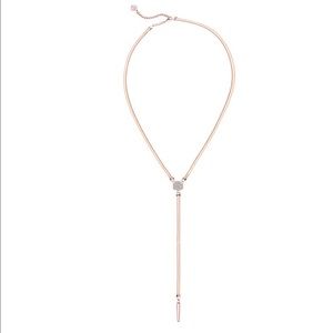 KS Starla Rose Gold Necklace In Iridescent Drusy
