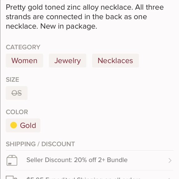 (M1) Triangle Bar Necklace - Picture 4 of 4