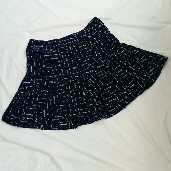 BANANA REPUBLIC Skeleton Key Career Skirt Skater 8