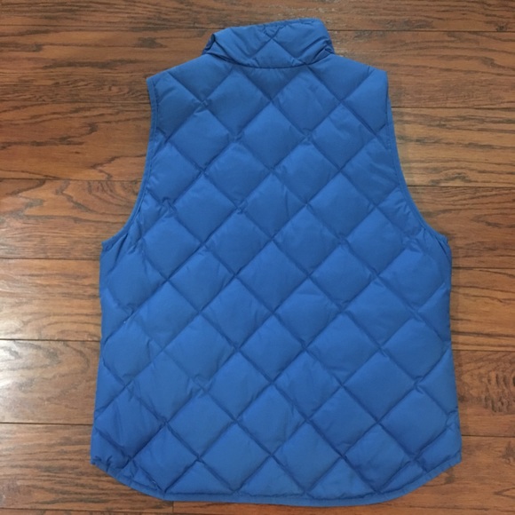 J. Crew Women’s Excursion Quilted Down Puffer Vest Royal Blue Size Large - Picture 2 of 5