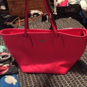 Coach neon taxi tote