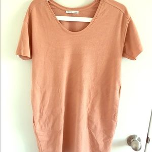Zara pink blush T-shirt dress