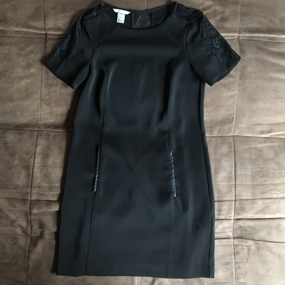💕Black lace detail H&M dress