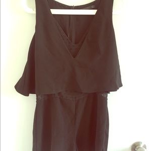 Zara romper sexy black dot