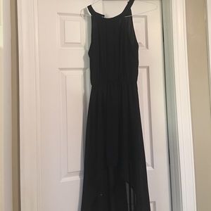 Black high low dress