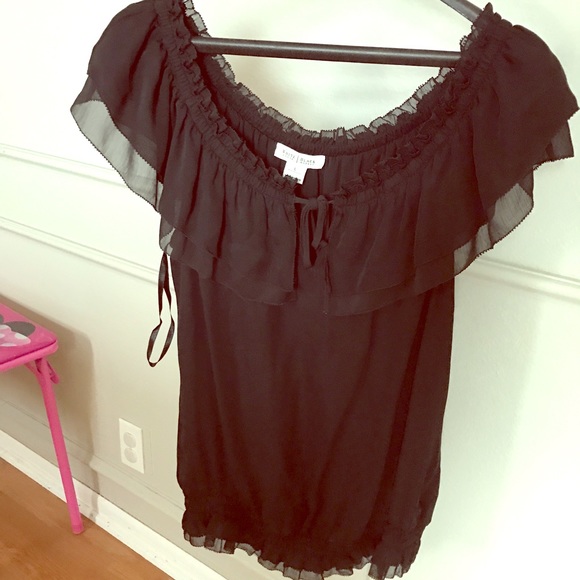 Chiffon off the shoulder/tank