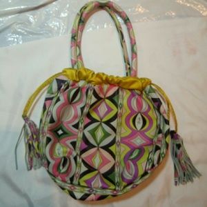 Emilio Pucci Couture Silk/Lambskin Print Bag