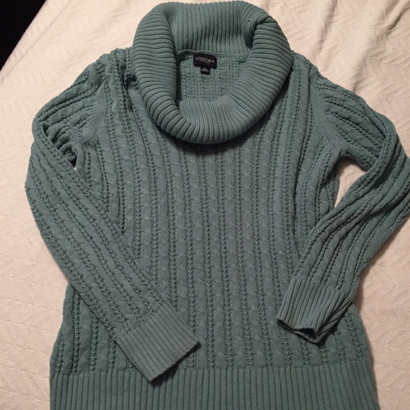 Sonoma Sweaters - Beautiful blue turtleneck/cowl neck