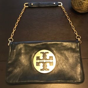 Authentic Tory Butch Black Reva Clutch