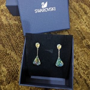 Swarovski Raindrop Crystal pierced earrings