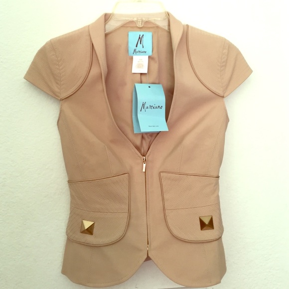 Brand New Marciano Nude Leather Vest