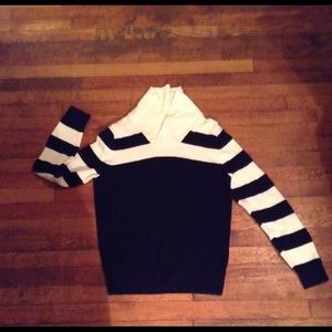 Men's shawl collar striped sweater