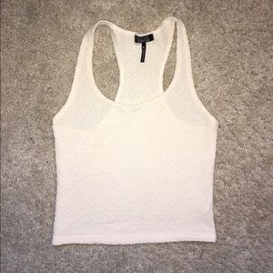 Ribbed Razor Back Tank Crop Top