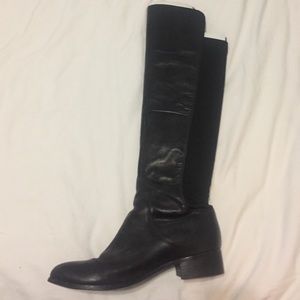 Tall black over the knee boots