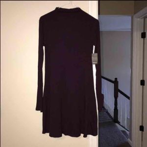 Purple turtle neck dress