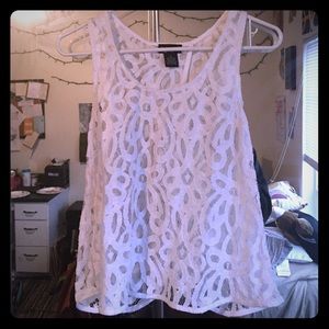 White Mesh Top