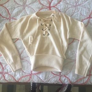 Cream/peach sweater. XSmall/Small. Never worn