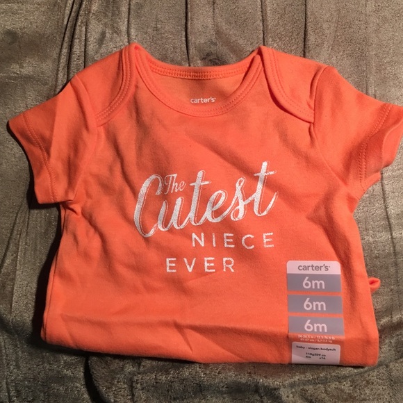 Carter's Orange Onsie "Cutest Niece Ever".