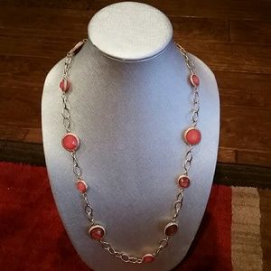 Charming Charlie Pink and Gold necklace