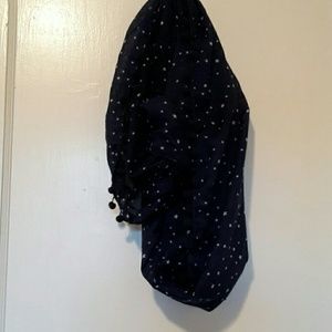 NWT Circle scarf navy with stars