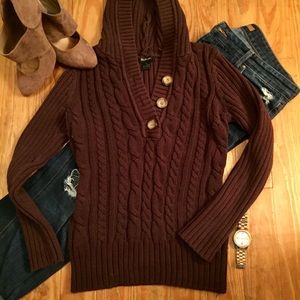 Brown Style & Co Hooded Sweater [Sz M]
