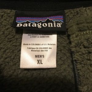 Patagonia winter full zipper jacket size XL green