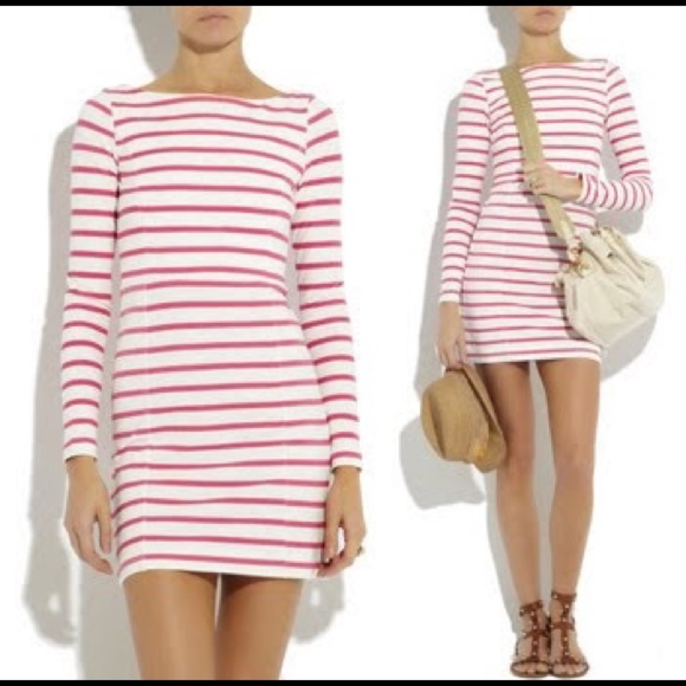 Paul & Joe SISTER pink striped mini dress