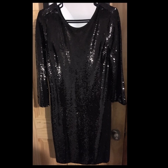 Black Sequin Dress