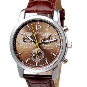 Men Fashion Wristwatch Luxury Crocodile Leather