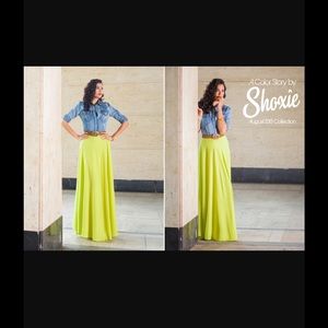 Shoxie Neon Full Maxi Skirt